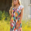 Colorful Plaid Printed Casual Women Dress