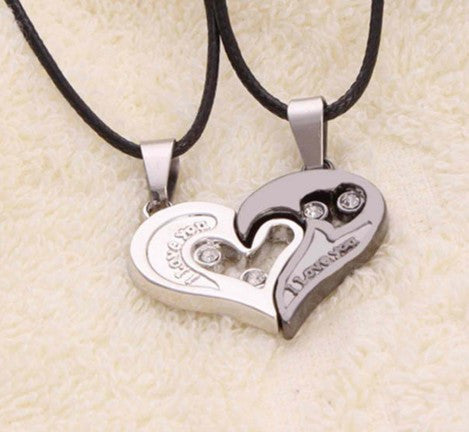 Couple Stainless Steel Pendant Chain Necklace