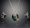 14k Gold Filled Austrian Crystal Animal Jewelry Set