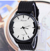 Men's Fashion Quartz Analog Silicone Leather Watch