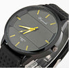 Men's Fashion Quartz Analog Silicone Leather Watch